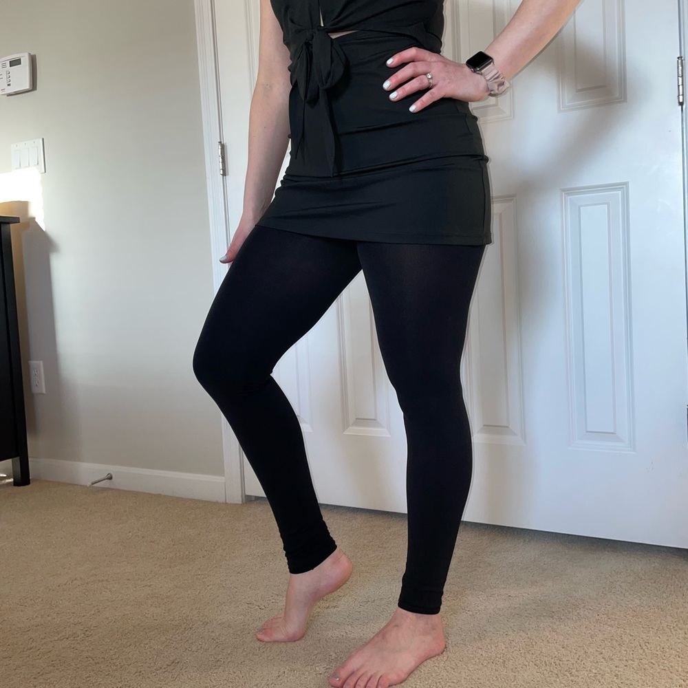 Wolford Opaque Footless Tights Leggings - small